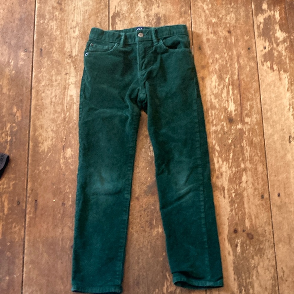 Kids Green Corduroy Pants
